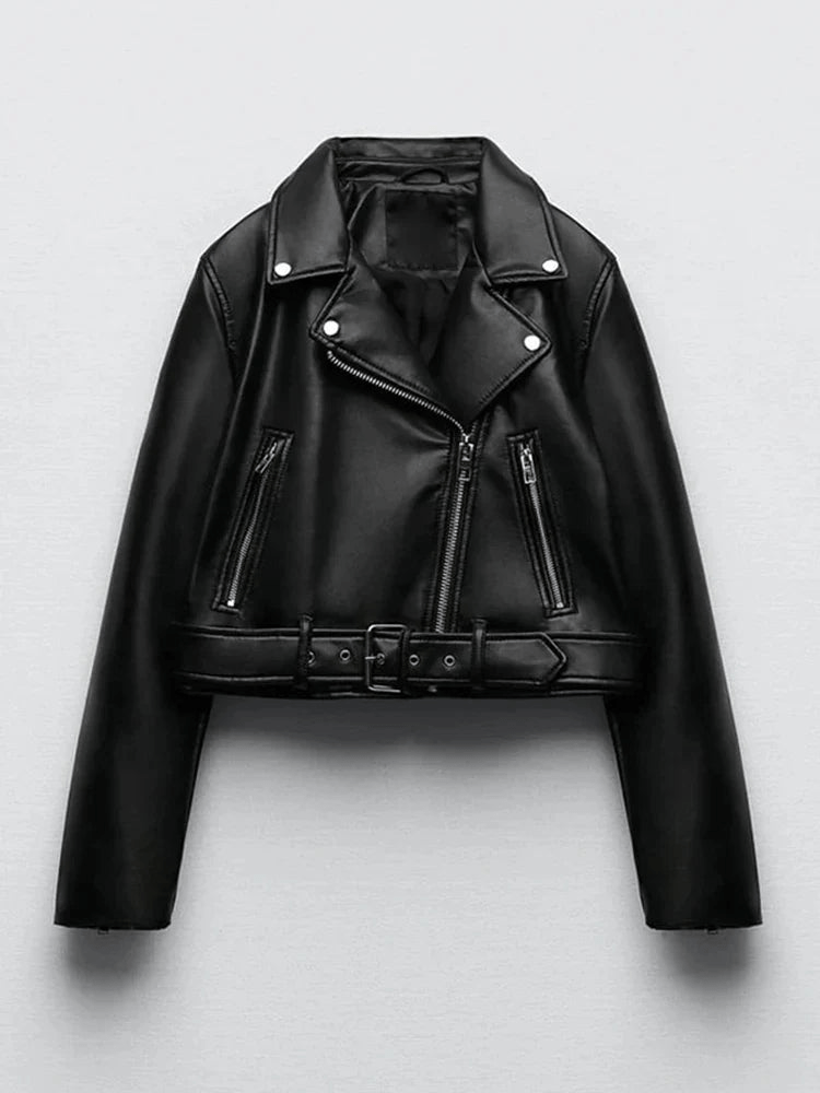Levoire | Veste cuir noire légère femme
