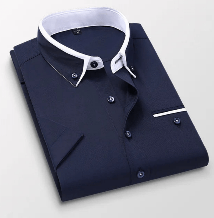 Levoire | Chemise Manches Longues Décontractée Homme Bleu foncé