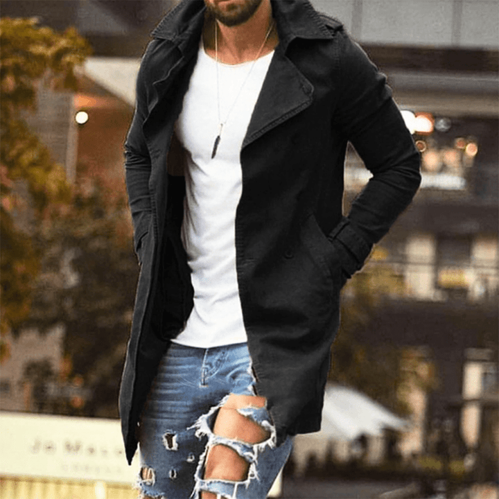 Levoire | Manteau Long Tendance Homme Noir