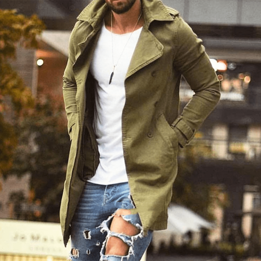Levoire | Manteau Long Tendance Homme Vert