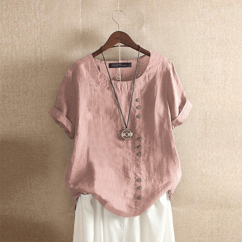 Levoire | Blouse Coton Décontractée Femme Rosa
