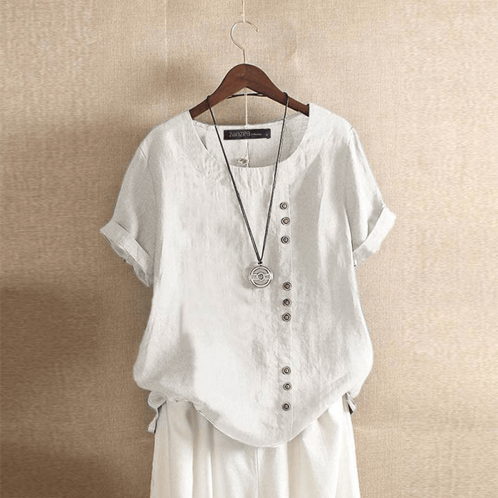 Levoire | Blouse Coton Décontractée Femme Blanc