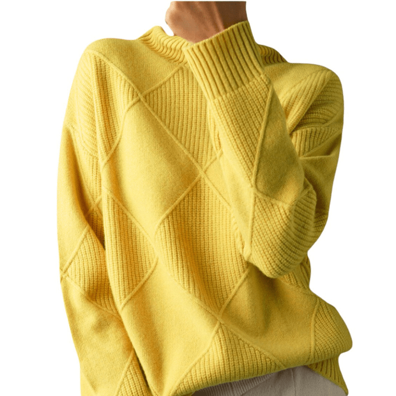 Levoire | Gilet Laine Femme Confort Élégant Chaud Jaune