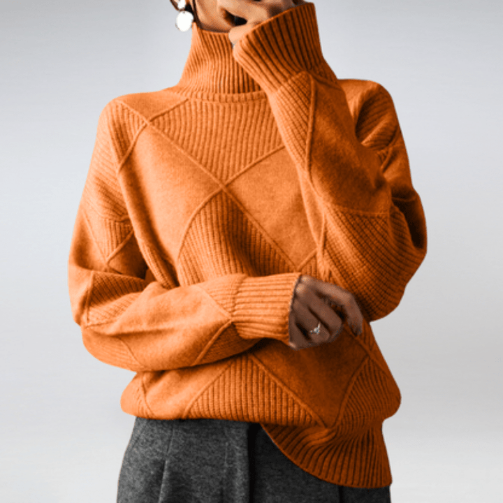 Levoire | Gilet Laine Femme Confort Élégant Chaud Orange