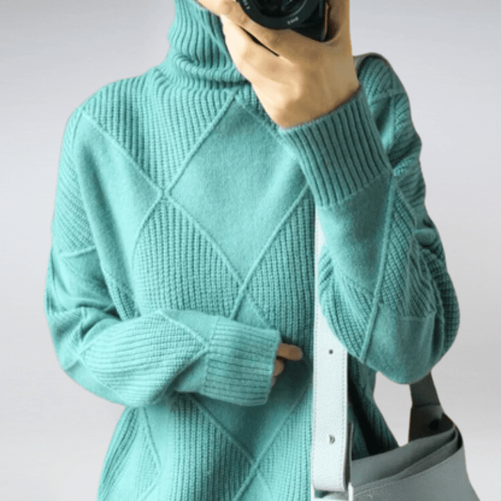 Levoire | Gilet Laine Femme Confort Élégant Chaud Turquoise