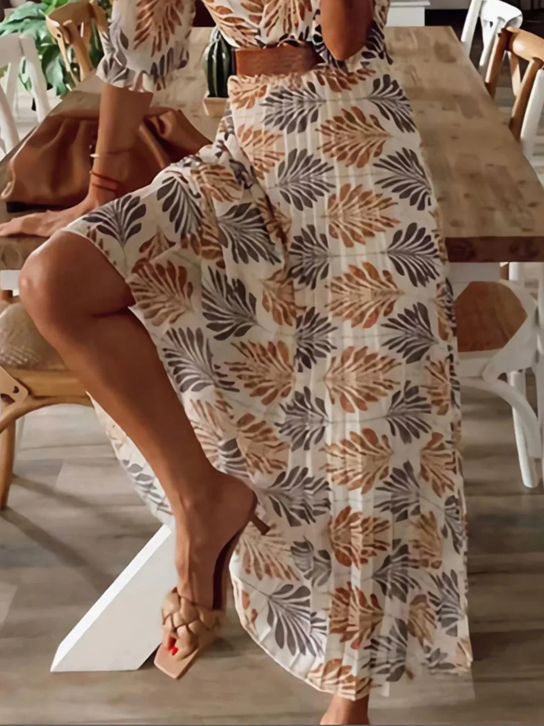 Levoire | Élégante Robe Maxi Pour Femmes Aérée, Élégante & Parfaite Pour Des Occasions Spéciales Motif floral