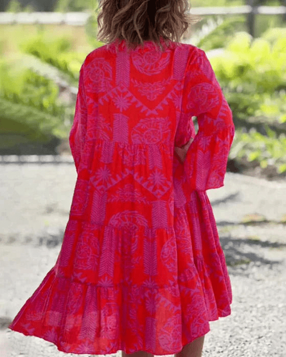 Levoire | Robe Boho Imprimée Géométrique