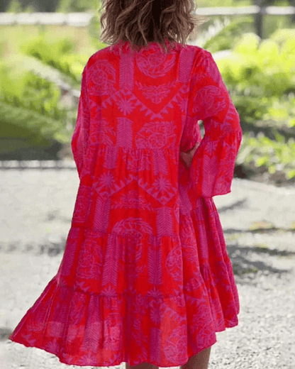 Levoire | Robe Boho Imprimée Géométrique