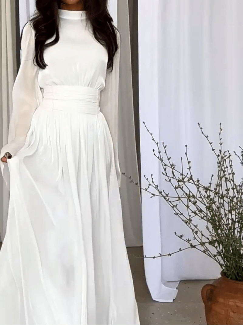 Levoire | Robe Été Femme Élégante Confortable Blanc