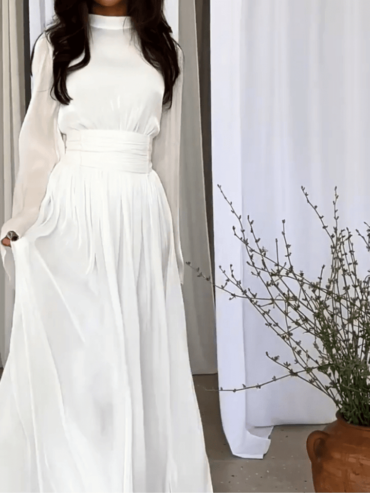 Levoire | Robe Été Femme Élégante Confortable Blanc