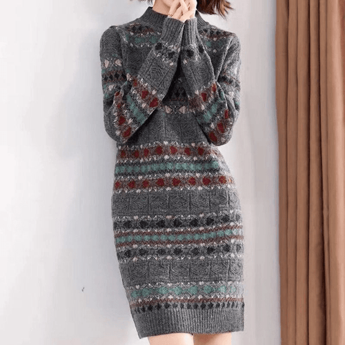 Levoire | Robe Tricotée Motif Ethnique