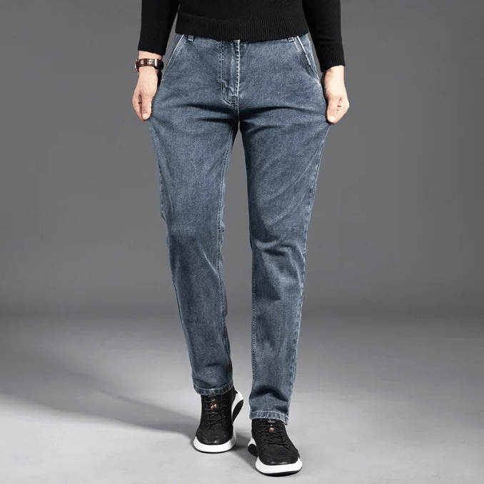 Levoire | Jeans Homme Stretch Denim Jeans Confortable & Flexible Style Décontracté Bleu