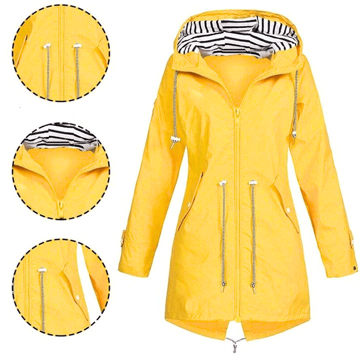 Levoire | Veste de luxe femmes déperlant et coupe-vent femmes long manteau de pluie