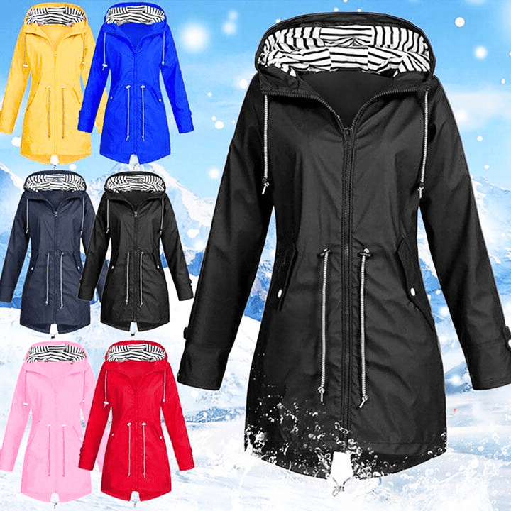 Levoire | Veste de luxe femmes déperlant et coupe-vent femmes long manteau de pluie