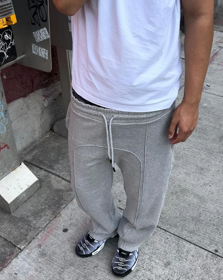 Levoire | Pantalon de college confortable en coton Gris