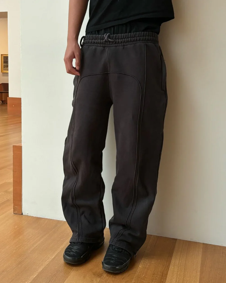 Levoire | Pantalon de college confortable en coton Noir