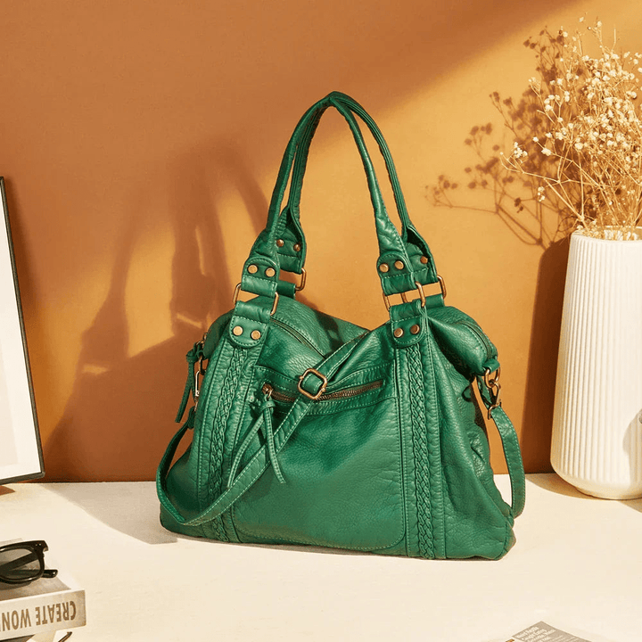 Levoire | Sac d'école vintage sac à bandoulière Vert