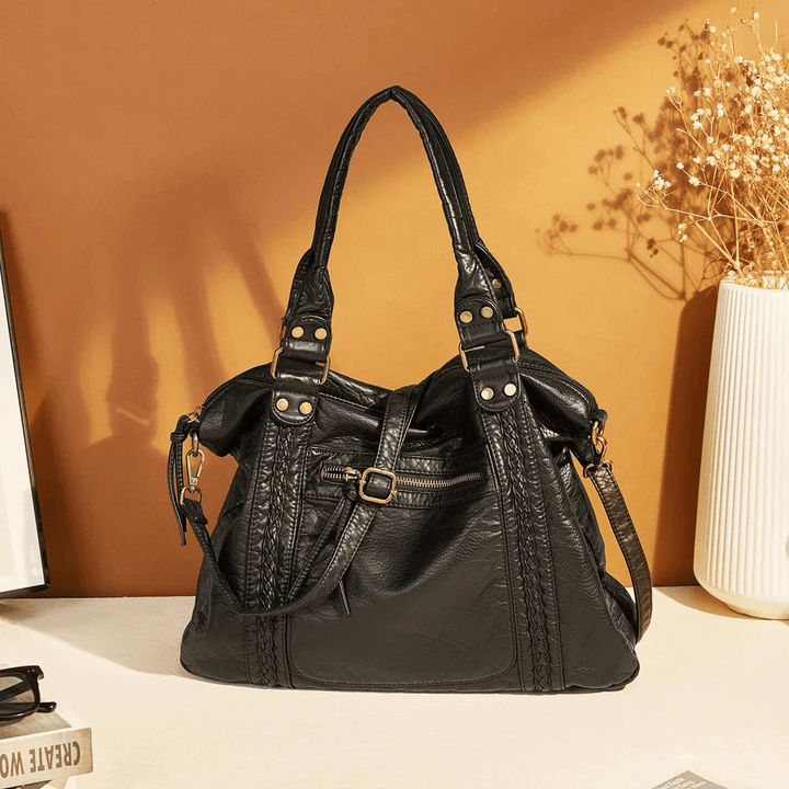 Levoire | Sac d'école vintage sac à bandoulière Noir