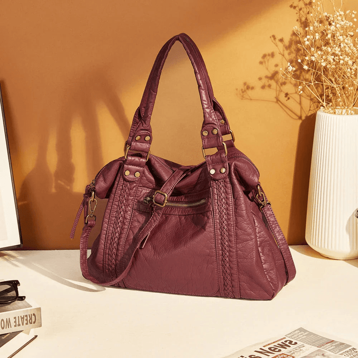 Levoire | Sac d'école vintage sac à bandoulière Braun