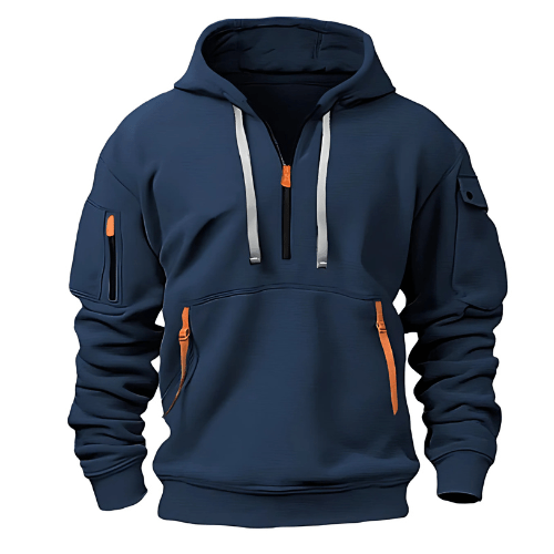Levoire | Pull à capuche pour hommes Polyvalent & Confortable Décontracté Bleu marine