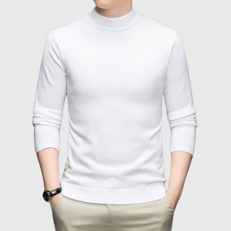 Levoire | Pull Col Montant Chaud Homme Blanc