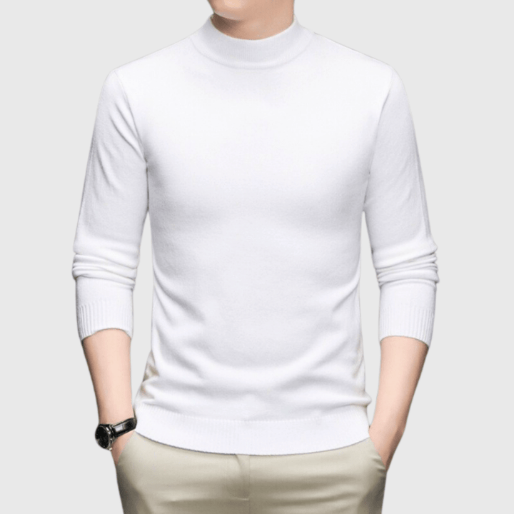 Levoire | Pull Col Montant Chaud Homme Blanc