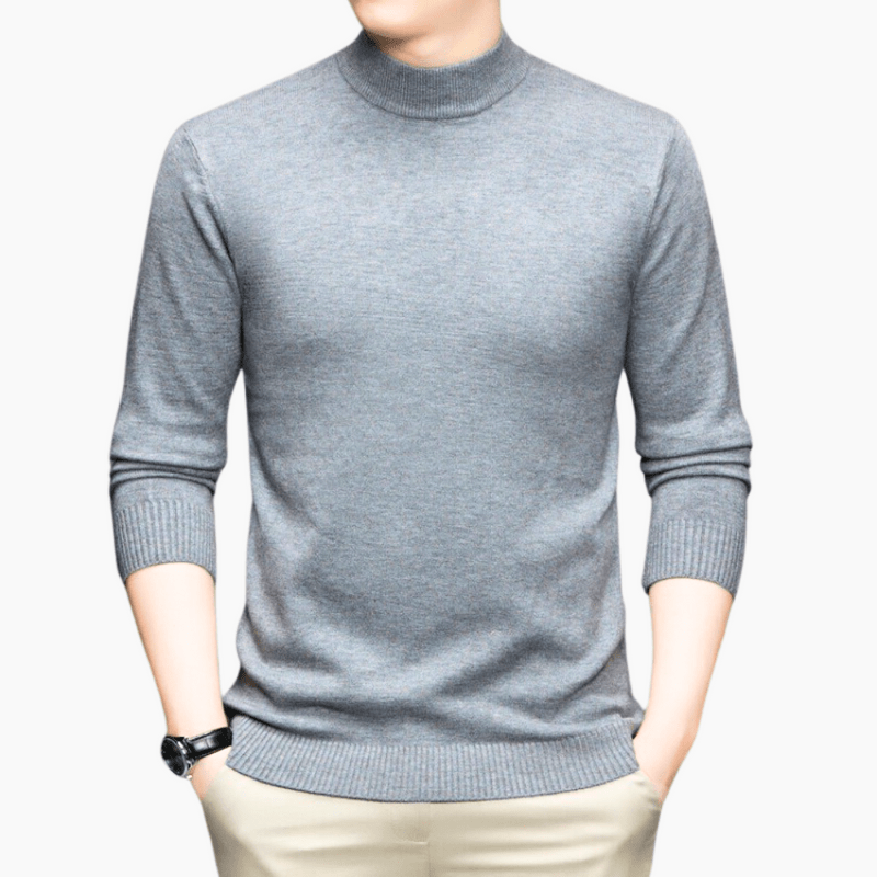 Levoire | Pull Col Montant Chaud Homme Gris