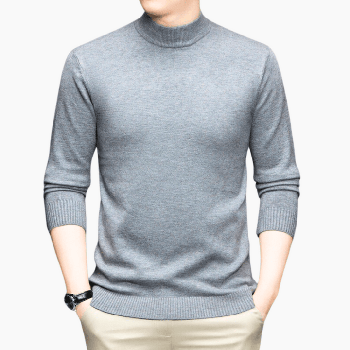 Levoire | Pull Col Montant Chaud Homme Gris