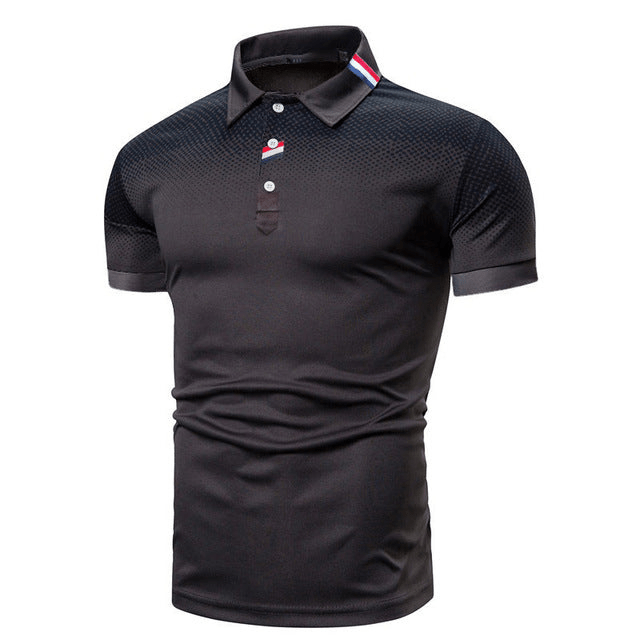 Levoire | Polo Noir Col Côtelé Homme Gris