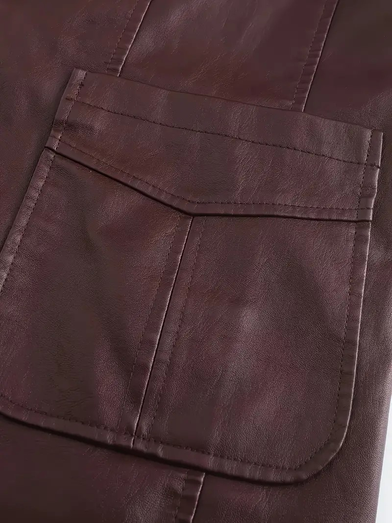 Levoire | Veste En Cuir Synthétique Avec Une Coupe Élégante