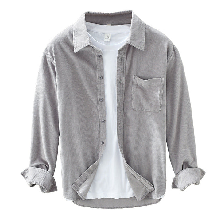 Levoire | Chemise En Velours Rétro Pour Hommes Élégante, Polyvalente & Confortable