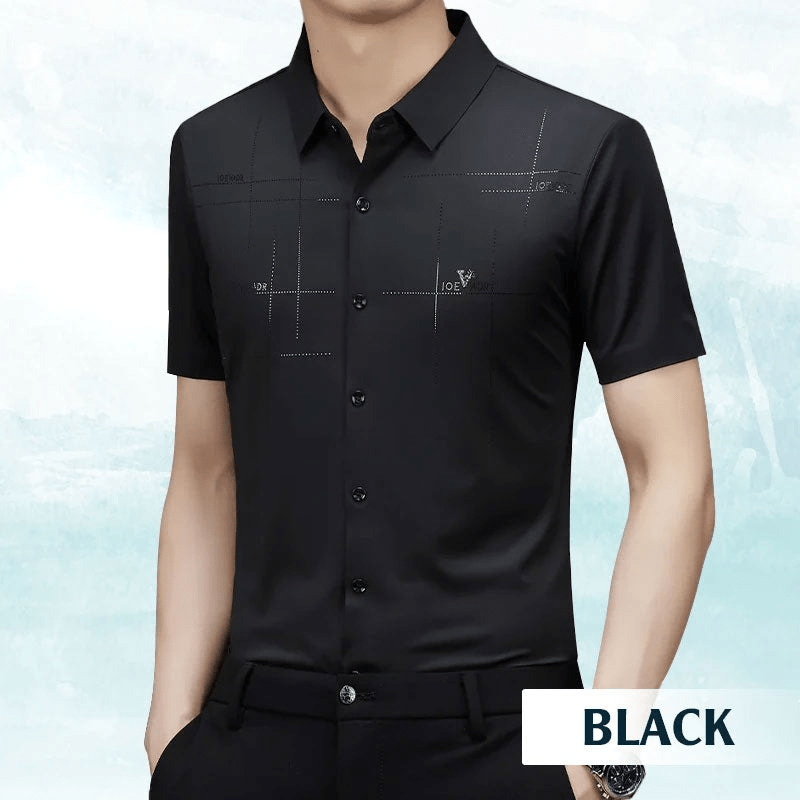 Levoire | Chemise Affaires Soie Glacée Homme Noir