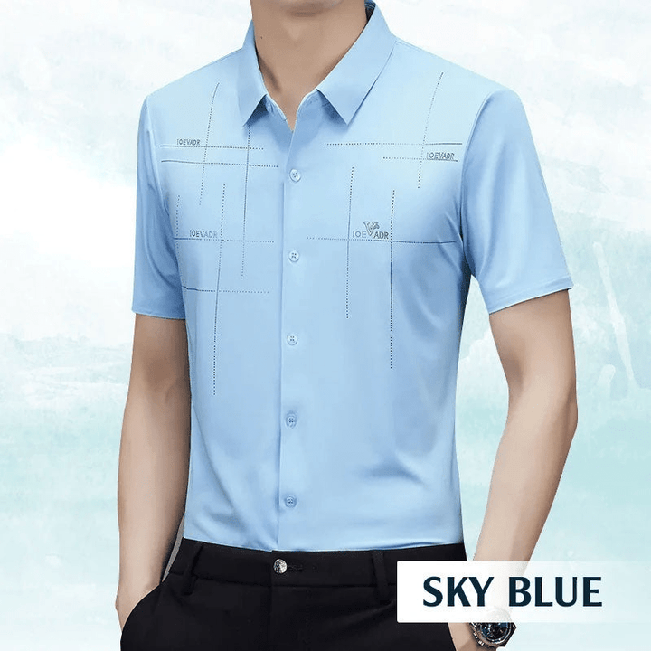 Levoire | Chemise Affaires Soie Glacée Homme Bleu clair
