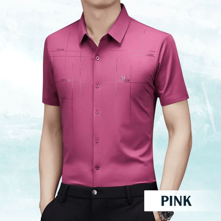 Levoire | Chemise Affaires Soie Glacée Homme Rosa