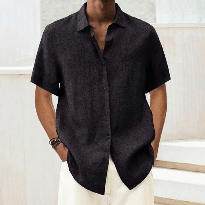 Levoire | Chemise Manches Courtes Printemps Homme Noir