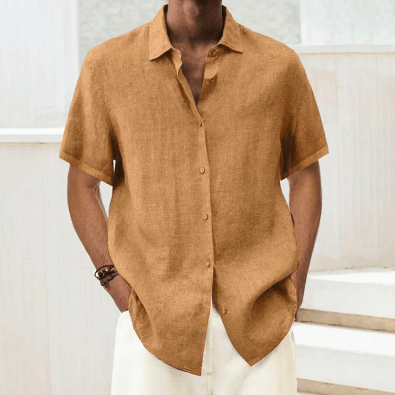 Levoire | Chemise Manches Courtes Printemps Homme Khaki