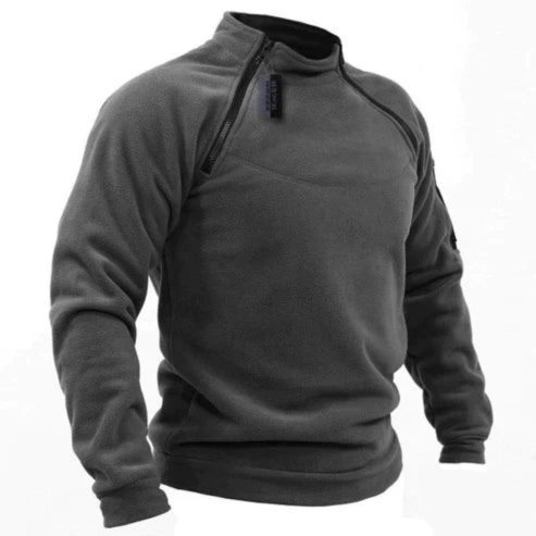 Levoire | Pull Polaire Militaire Homme Gris foncé