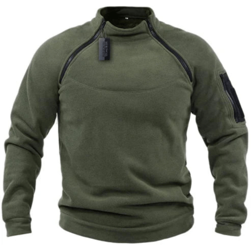Levoire | Pull Polaire Militaire Homme Vert foncé