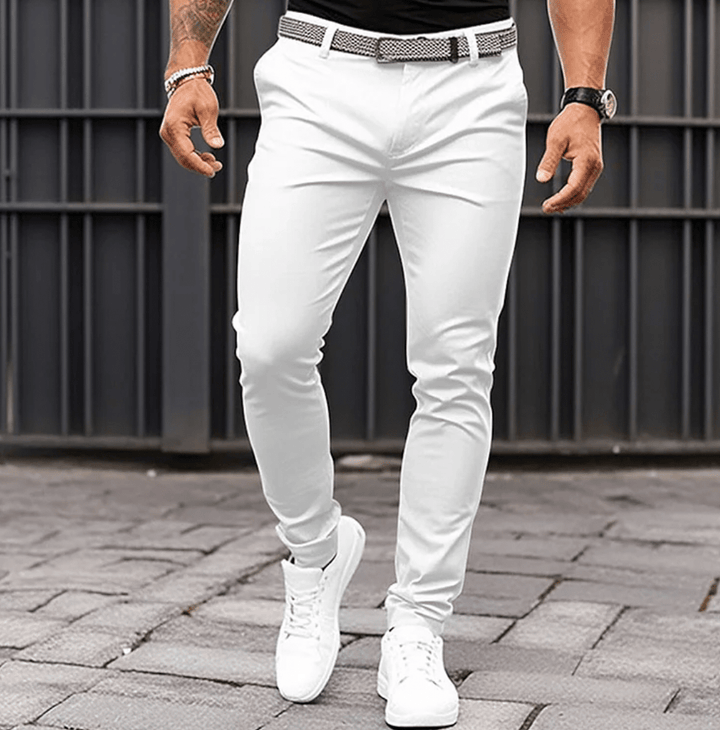 Levoire | Pantalon confortable pour hommes Style et fonctionnalité Décontracté et formel Blanc