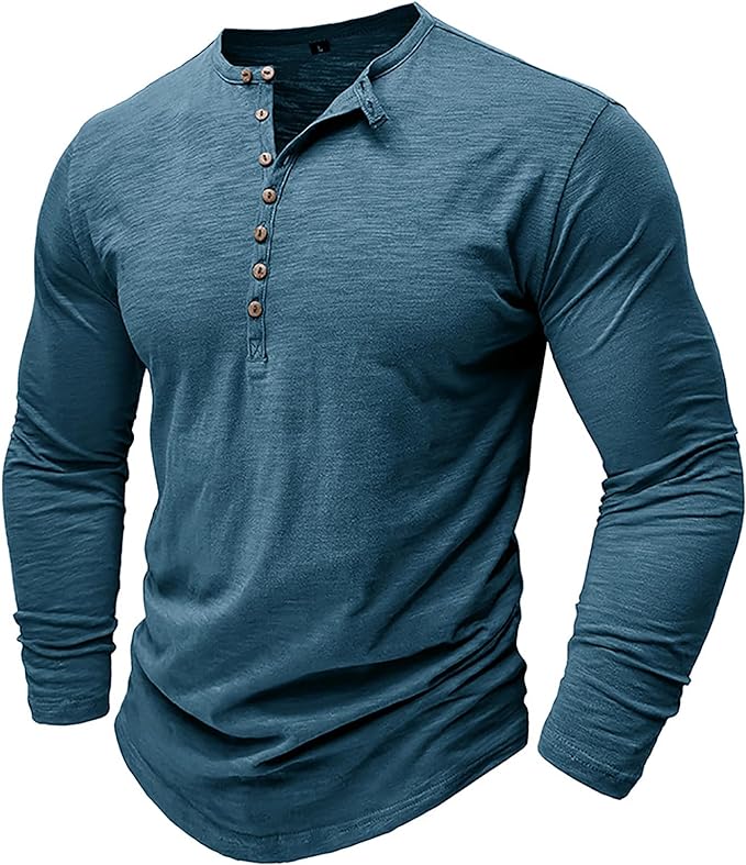 Levoire | Chemise Pour Hommes Décontractée En Coton Respirant, Élégante Et Confortable Bleu