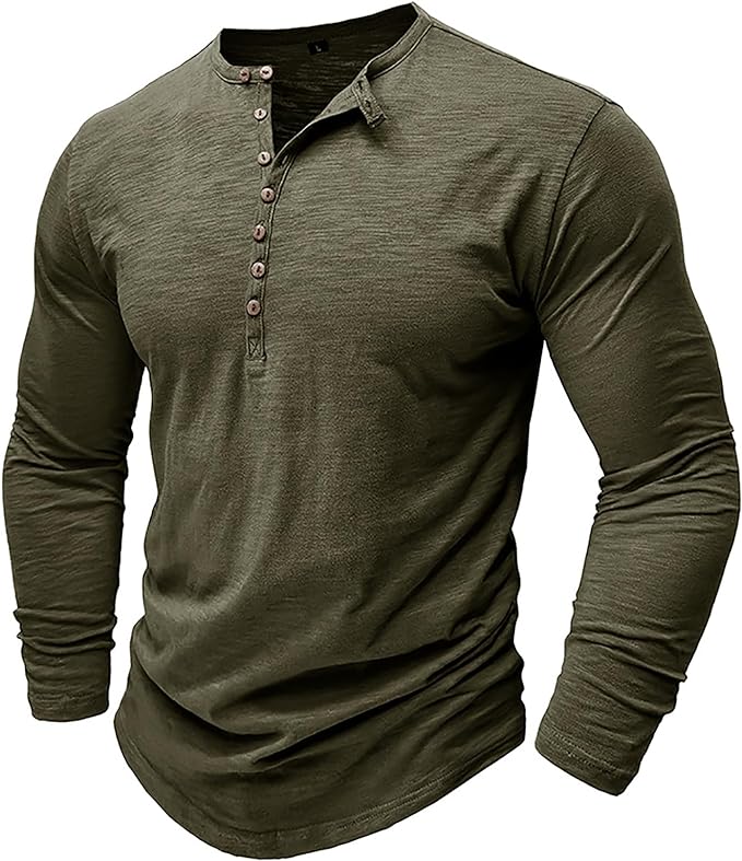 Levoire | Chemise Pour Hommes Décontractée En Coton Respirant, Élégante Et Confortable Vert foncé