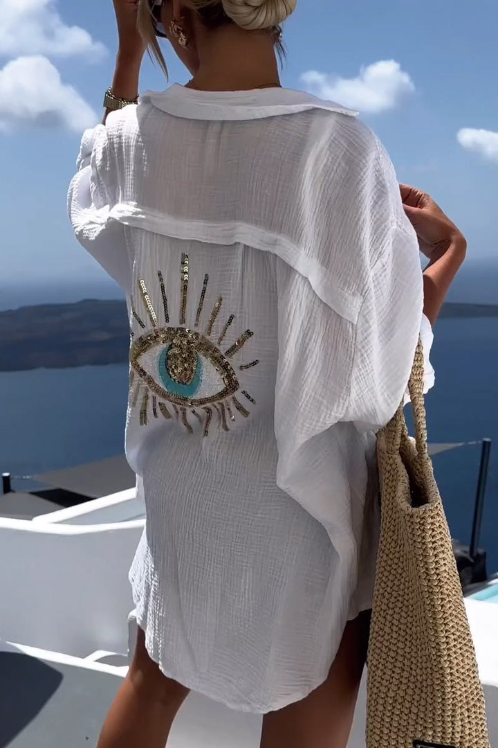 Levoire | Chemisier Oversize En Laine De Coton Blanc