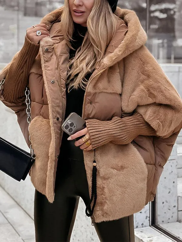 Levoire | Veste Bomber Femme Avec Capuche Braun
