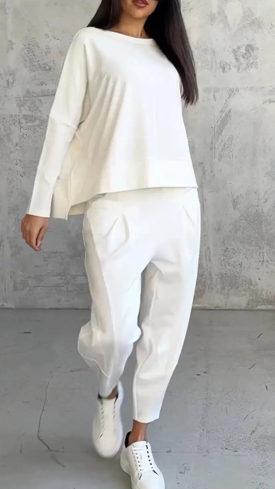 Levoire | Ensemble De Loungewear Minimaliste Deux Pièces Pour Femmes Blanc