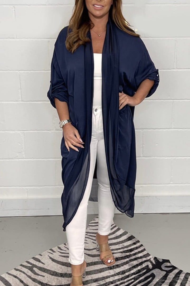 Levoire | Veste En Soie Au Style De All Saints Bleu