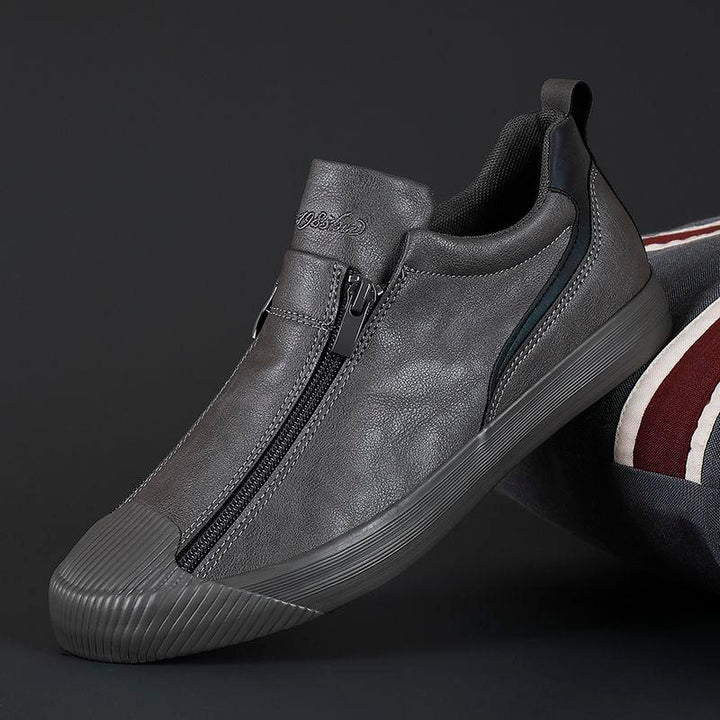Levoire | Chaussures Lisses Confortables Avec Fermeture Éclair Réglable Gris