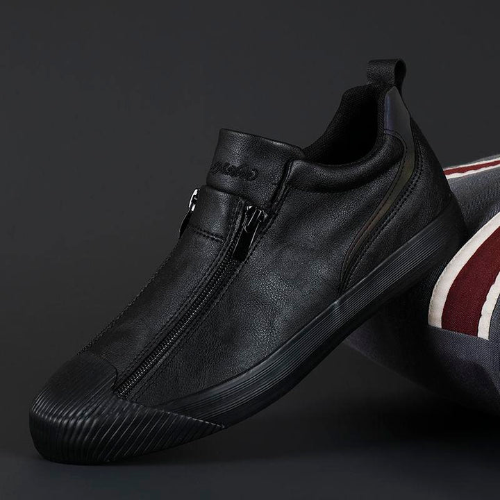 Levoire | Chaussures Lisses Confortables Avec Fermeture Éclair Réglable Noir