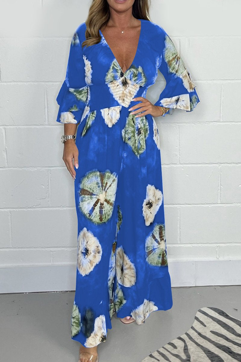 Levoire | Combinaison Imprimée Avec Décolleté En V