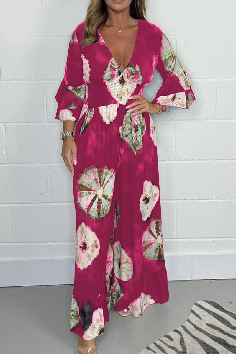 Levoire | Combinaison Imprimée Avec Décolleté En V