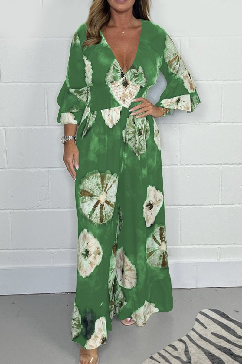 Levoire | Combinaison Imprimée Avec Décolleté En V